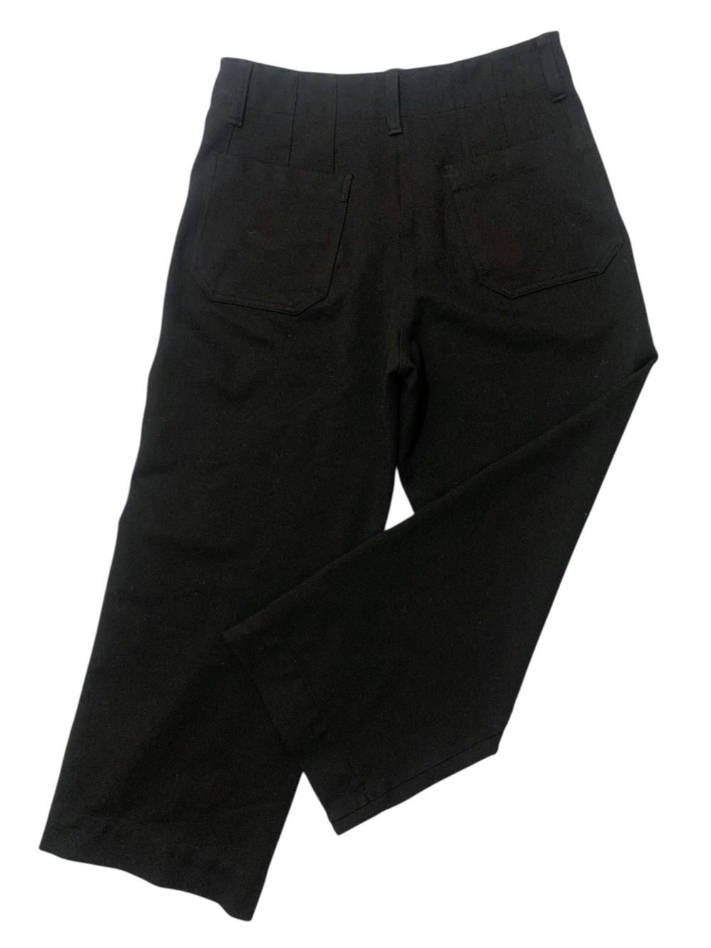 Quince Ultra Stretch Ponte Wide Leg Crop Pants Black Size 4 Minimalist Capsule - Picture 4 of 8